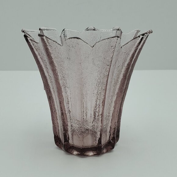 Amethyst Glass Votive Candle Holders Frosted Purple Glass Candle Jars - Picture 5 of 6